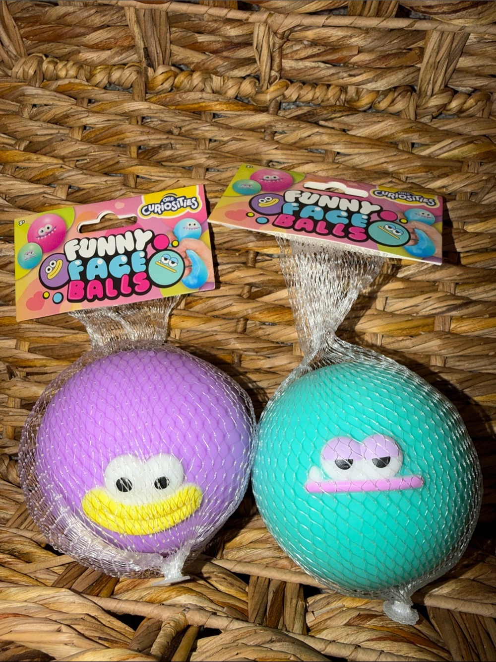 Orb Curiosities- Funny Face Balls Squishys - 2 pack